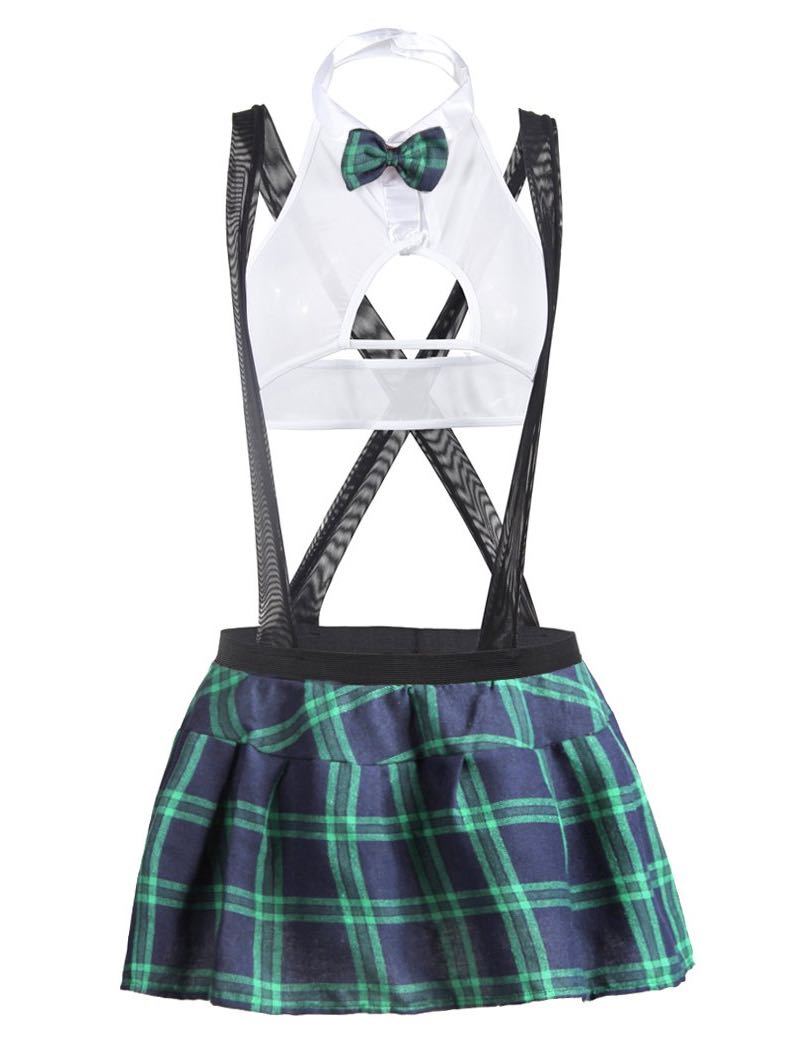 Women's Plaid Skirt With Halter