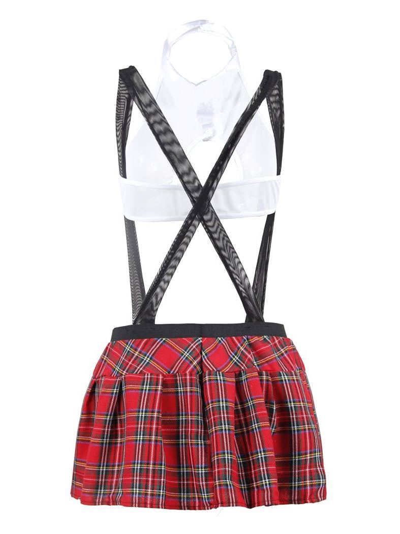 Women's Plaid Skirt With Halter