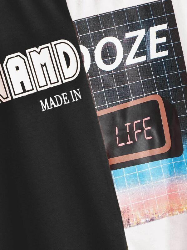 Colorblock Namdoze Graphic Step-Hem Tee