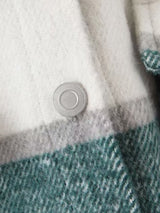 Plaid Flap Pocket Button Up Trucker Coat