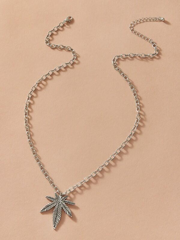 1pc Maple Leaf Charm Necklace