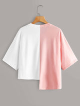 Colorblock Namdoze Graphic Step-Hem Tee