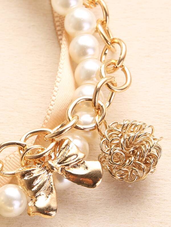 Faux Pearl Beaded Bracelet