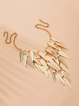 Tiered Leaf Charm Necklace