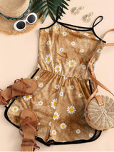 Tie Dye Daisy Ringer Cami Romper