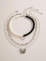 3pcs Butterfly Charm Necklace
