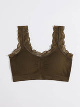 Woman Lace Trim Bralette