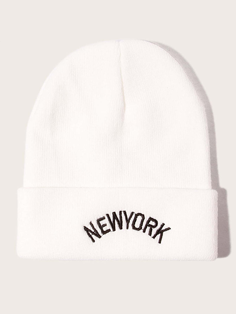 2pcs Women Letter Embroidery Beanie