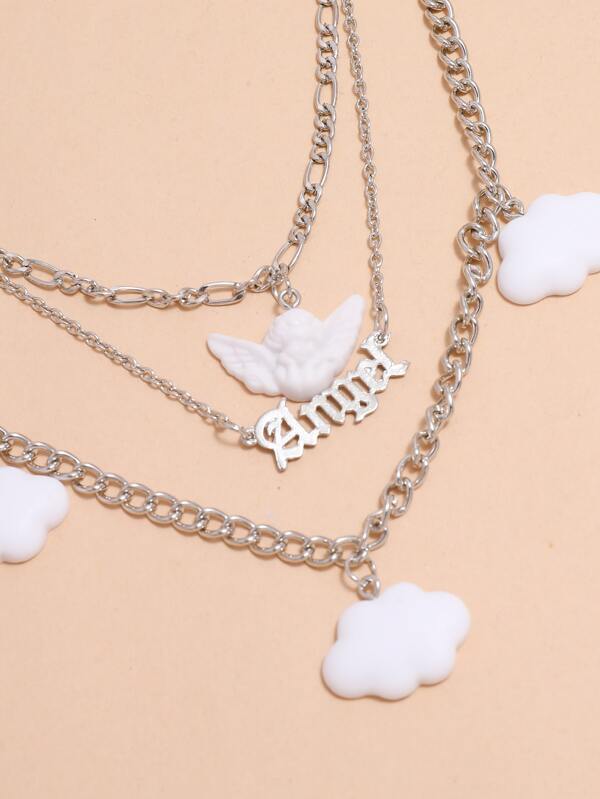 Angel Charm Layered Necklace