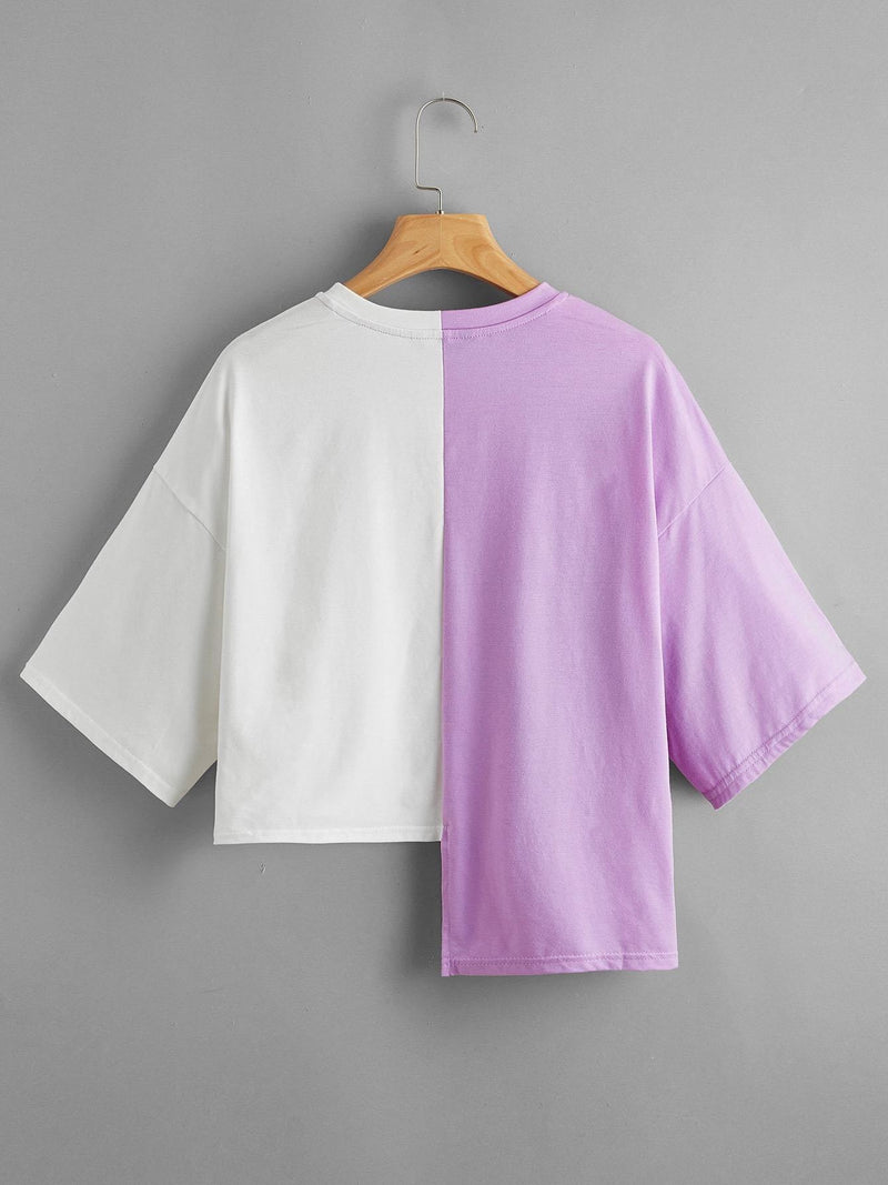 Colorblock Namdoze Graphic Step-Hem Tee