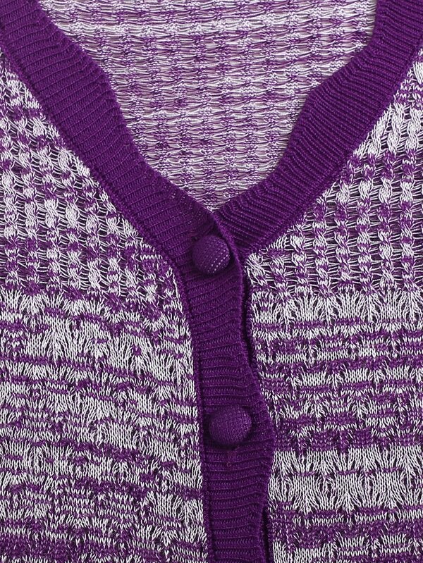 Space Dye Wave Edge Cardigan