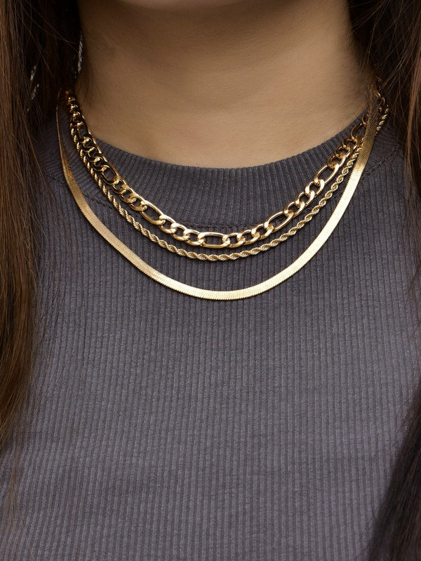 3pcs Metal Chain Necklace