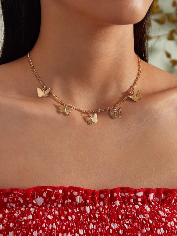 1pc Butterfly Charm Necklace - INS | Online Fashion Free Shipping Clothing, Dresses, Tops, Shoes