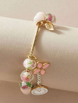 1pc Flower Charm Beaded Bracelet - INS | Online Fashion Free Shipping Clothing, Dresses, Tops, Shoes