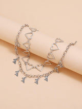 1pc Heart Decor Choker & 1pc Butterfly Decor Necklace - INS | Online Fashion Free Shipping Clothing, Dresses, Tops, Shoes