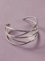 1pc Line Winding Shaped Cuff Bracelet - INS | Online Fashion Free Shipping Clothing, Dresses, Tops, Shoes