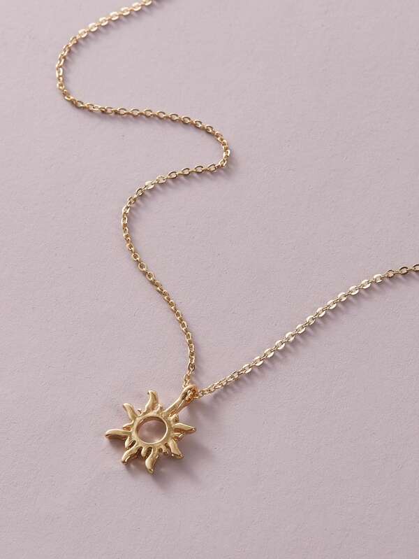 1pc Sun Charm Necklace - INS | Online Fashion Free Shipping Clothing, Dresses, Tops, Shoes