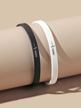 2pcs Letter Graphic Bracelet - INS | Online Fashion Free Shipping Clothing, Dresses, Tops, Shoes
