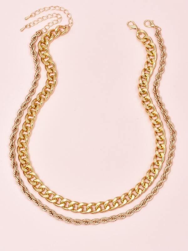 2pcs Simple Chain Necklace - INS | Online Fashion Free Shipping Clothing, Dresses, Tops, Shoes
