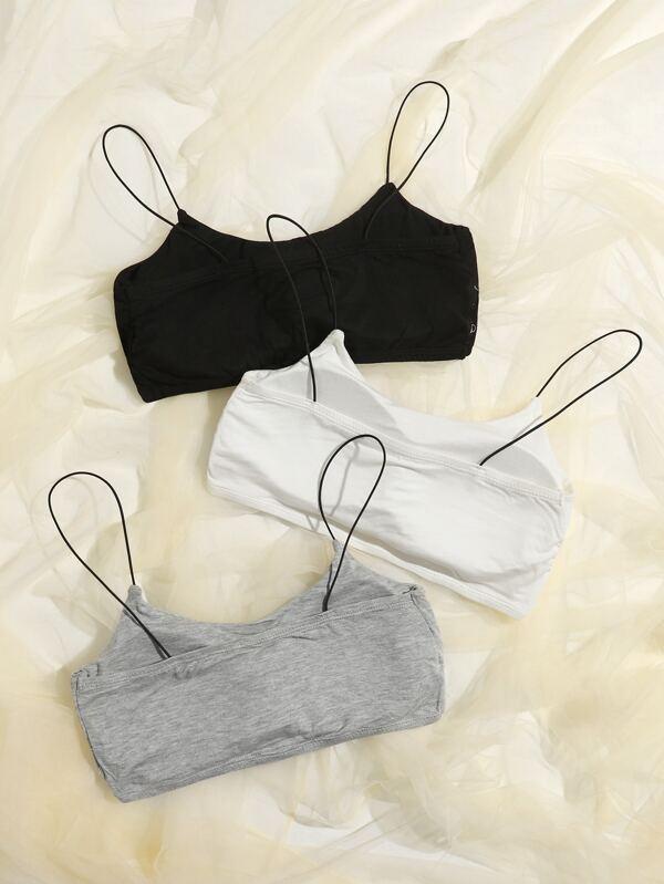 3pack Plain Spaghetti Strap Bra Set - INS | Online Fashion Free Shipping Clothing, Dresses, Tops, Shoes