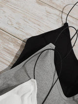 3pack Rib Spaghetti Strap Bra Set - INS | Online Fashion Free Shipping Clothing, Dresses, Tops, Shoes