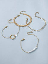 4pcs Leaf Decor Bracelet - INS | Online Fashion Free Shipping Clothing, Dresses, Tops, Shoes