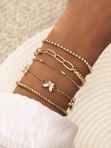 5pcs Rhinestone Butterfly Bracelet - INS | Online Fashion Free Shipping Clothing, Dresses, Tops, Shoes
