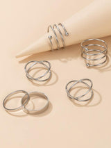 6pcs Cross Decor Ring - INS | Online Fashion Free Shipping Clothing, Dresses, Tops, Shoes