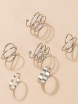 6pcs Cross Decor Ring - INS | Online Fashion Free Shipping Clothing, Dresses, Tops, Shoes