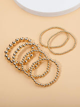 6pcs Round Ball Beaded Bracelet - INS | Online Fashion Free Shipping Clothing, Dresses, Tops, Shoes