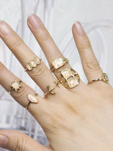 7pcs Gemstone Decor Ring - INS | Online Fashion Free Shipping Clothing, Dresses, Tops, Shoes