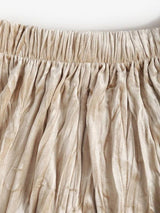 Pull On Velvet Long Pleated Skirt
