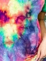 Slim Slimming Tie-dye Short-sleeved T-shirt