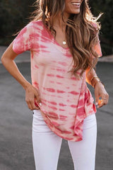 Tie Dye V Neck Classic T-Shirt