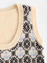 Anchor Snowflake Sweater Vest - INS | Online Fashion Free Shipping Clothing, Dresses, Tops, Shoes