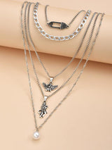 Angel Charm Layered Necklace - INS | Online Fashion Free Shipping Clothing, Dresses, Tops, Shoes