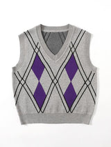 Argyle Knit Sweater Vest - INS | Online Fashion Free Shipping Clothing, Dresses, Tops, Shoes