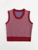 Argyle Pattern Sweater Vest - INS | Online Fashion Free Shipping Clothing, Dresses, Tops, Shoes