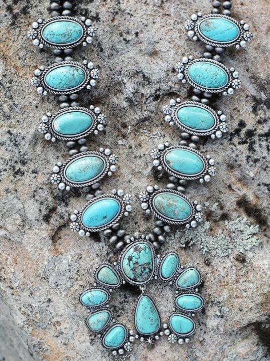 AUTHENTIC TURQUOISE STONE - ORION NECKLACE - INS | Online Fashion Free Shipping Clothing, Dresses, Tops, Shoes