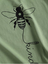 Basic Insect Graphic Tee - INS | Online Fashion Free Shipping Clothing, Dresses, Tops, Shoes