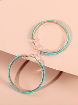 Beaded Hoop Earrings - INS | Online Fashion Free Shipping Clothing, Dresses, Tops, Shoes