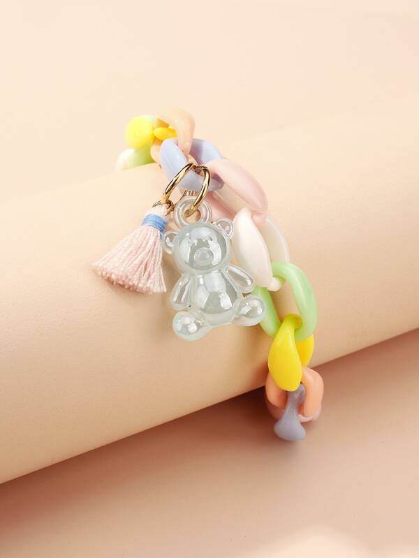 Bear Tassel Charm Bracelet - INS | Online Fashion Free Shipping Clothing, Dresses, Tops, Shoes