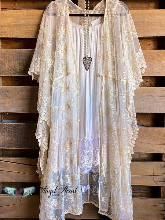 BEAUTY IN DETAIL LACE KIMONO - NATURAL - INS | Online Fashion Free Shipping Clothing, Dresses, Tops, Shoes