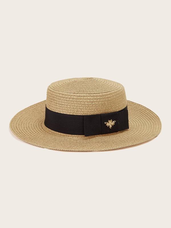 Bee Decor Straw Hat - INS | Online Fashion Free Shipping Clothing, Dresses, Tops, Shoes