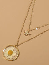Bee & Flower Charm Layered Necklace - INS | Online Fashion Free Shipping Clothing, Dresses, Tops, Shoes