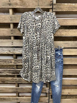 Bohemian Leopard Print Long T-shirt - INS | Online Fashion Free Shipping Clothing, Dresses, Tops, Shoes