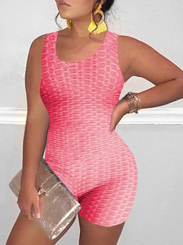 Bubble Pattern Halter Butt Lift Sleeveless Yoga Jumpsuit - Jumpsuits & Rompers - INS | Online Fashion Free Shipping Clothing, Dresses, Tops, Shoes - 20/04/2021 - Category_Jumpsuits - Color_Pink