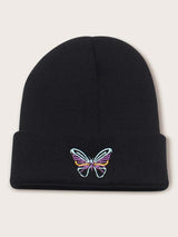 Butterfly Embroidered Beanie - INS | Online Fashion Free Shipping Clothing, Dresses, Tops, Shoes
