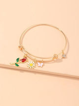 Butterfly & Flower Charm Bracelet - INS | Online Fashion Free Shipping Clothing, Dresses, Tops, Shoes