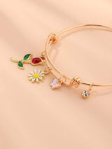 Butterfly & Flower Charm Bracelet - INS | Online Fashion Free Shipping Clothing, Dresses, Tops, Shoes